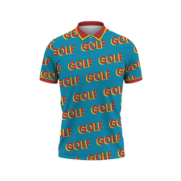 Gearhumans 3D Golf Pattern Custom Polo Shirt