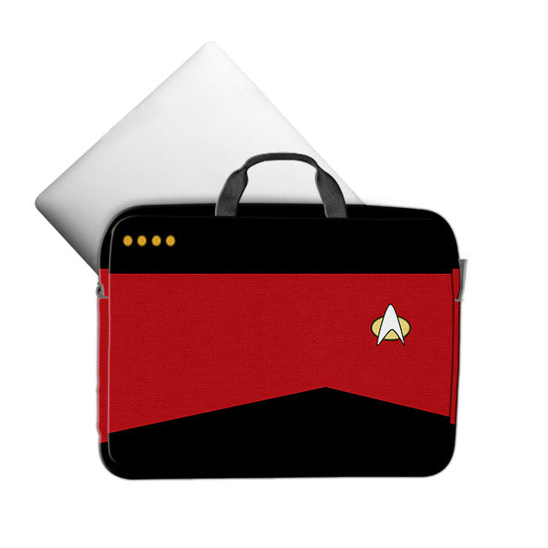 Gearhumans 3D Star Trek Red Custom Laptop Bag