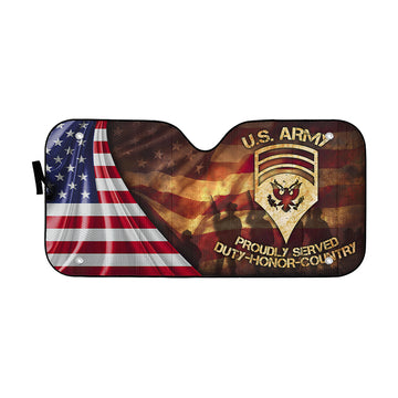 Gearhumans 3D US Veteran 3D Auto Sun Shade