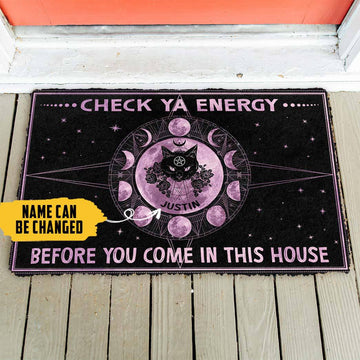 Gearhumans 3D Check Ya Energy Custom Name Doormat