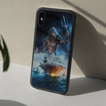 Gearhumans Bearbubble 3D Custom Glass Phone Case Cover Navy Veteran