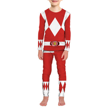 Gearhumans 3D Mighty Morphins Power Ranger Red Custom Family Pajamas