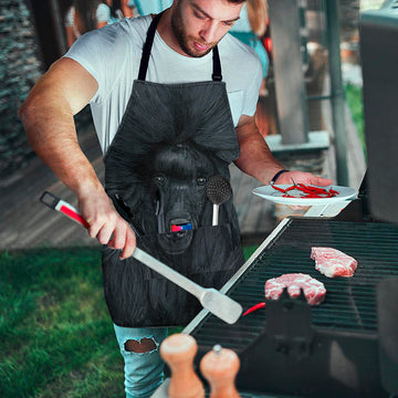 Gearhumans 3D Black Poodle Custom Apron