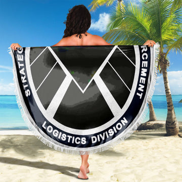 Gearhumans 3D Agents Of S.H.I.E.L.D Custom Round Beach Towel