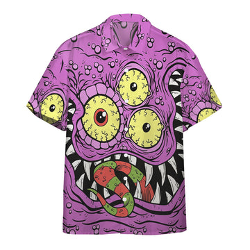 Gearhumans 3D Purple People Eater Custom Hawaii Shirt