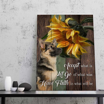 Gearhumans 3D Accept What Is Have Faith In What Will Be German Shepherd Custom Canvas