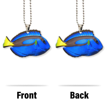 Gearhumans 3D Blue Tang Fish Custom Car Hanging