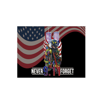 Gearhumans 3D Firefighter Patriot Day Never Forget Custom Yard Sign