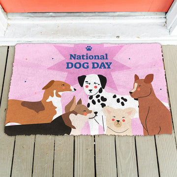 Gearhumans 3D National Dog Day Custom Doormat