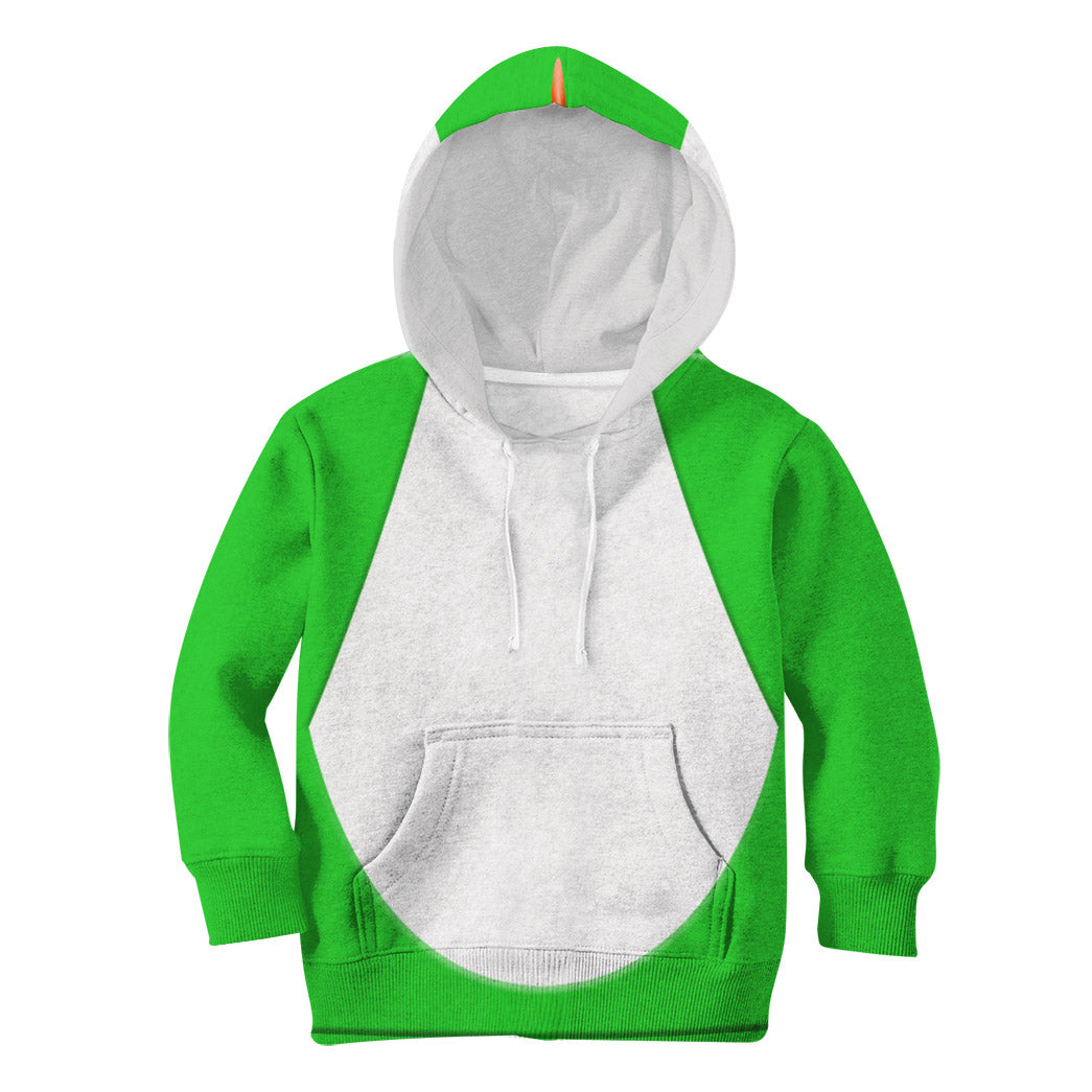Gearhumans 3D Yoshi Costume Custom Kid Hoodie