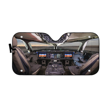 Gearhumans 3D Airbus Cockpit Custom Car Auto Sunshade