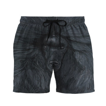 Gearhumans 3D Black Poodle Custom Men Shorts