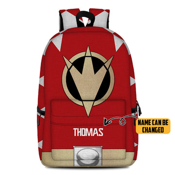 Gearhumans 3D Power Rangers Dino Thunder Red Custom Name Backpack