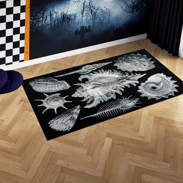 Gearhumans 3D Haeckel Prosobranchia Sea Shells Custom Carpet