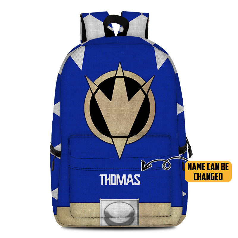 Gearhumans 3D Power Rangers Dino Thunder Blue Custom Name Backpack
