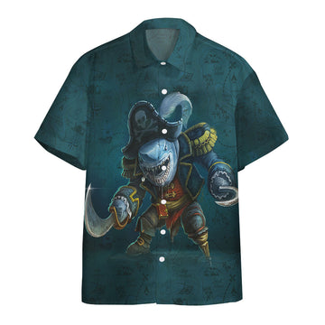 Gearhuman 3D Pirate Shark Custom Hawaii Shirt