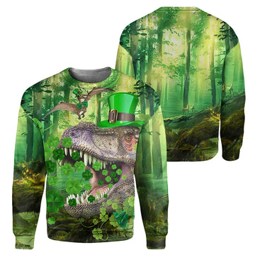 Gearhumans T rex Irish- 3D All Over Printed Shirt