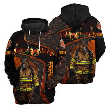 Gearhumans Firefighter - 3D All Over Printed Shirt