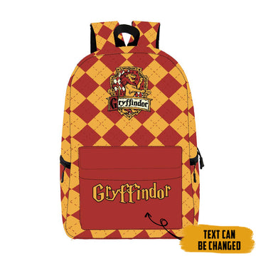 Gearhumans 3D Harry Potter Gryffindor Custom Text Backpack