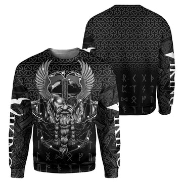 Gearhumans All Black Viking - 3D All Over Printed Shirt