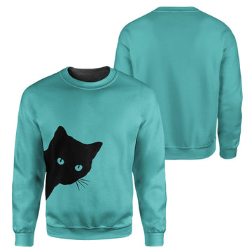 Gearhumans Sneaky Black Cat - 3D All Over Printed Shirt