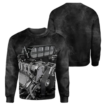 Gearhumans Black Mechanic- 3D All Over Printed Shirt