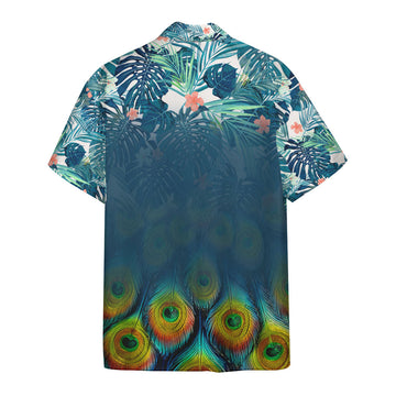 Gearhumans 3D Peacock Custom Hawaii Shirt