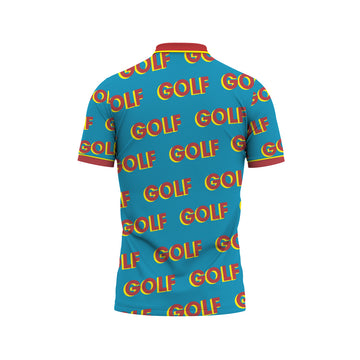 Gearhumans 3D Golf Pattern Custom Polo Shirt