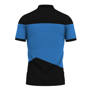 Gearhumans 3D ST The Next Generation Blue Custom Polo Shirt