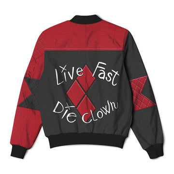 Gearhumans 3D The Suicide Squad Harley Quinn Custom Bomber Jacket