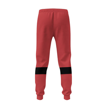 Gearhumans 3D The Red Wind Rangers Ninja Storm Custom Sweatpants