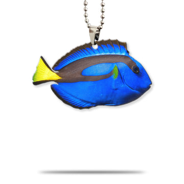 Gearhumans 3D Blue Tang Fish Custom Car Hanging