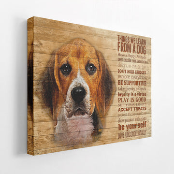 Gearhumans 3D Things We Learn From A Dog Custom Canvas