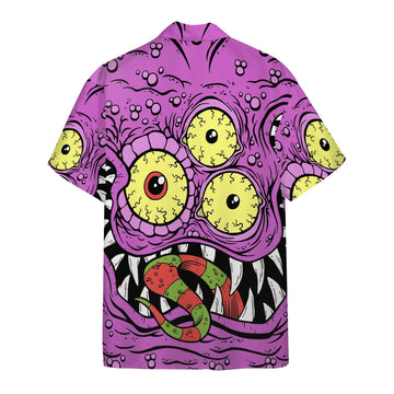 Gearhumans 3D Purple People Eater Custom Hawaii Shirt