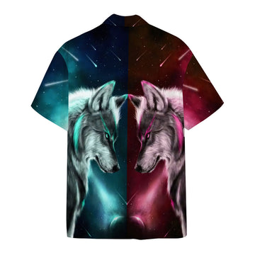 Gearhumans 3D Wolf Spirit Custom Hawaii Shirt