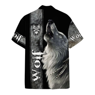 Gearhumans 3D Wolf All Over Printed Custom Hawaii Shirt