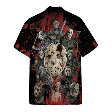 Gearhumans 3D Jason Horror Custom Name Short Sleeve Shirt