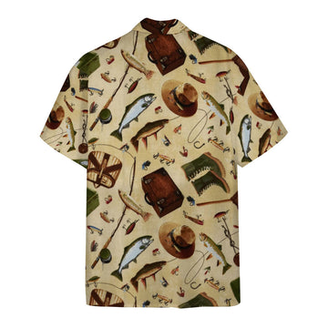 Gearhumans 3D Old Fishing Style Custom Hawaii Shirt