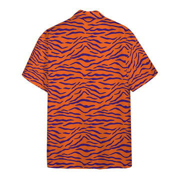 Gearhumans 3D Clemson Tiger Stripe Custom Hawaii Shirt