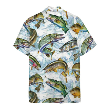 Gearhumans 3D Fresh Water Fishing Fish Custom Hawaii Shirt