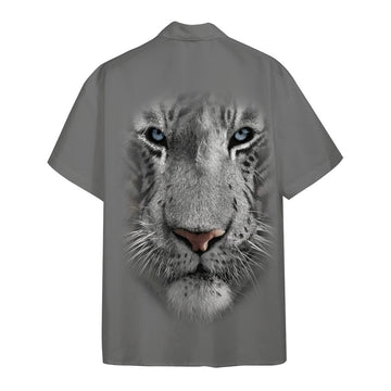 Gearhumans 3D White Tiger Custom Hawaii Shirt