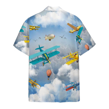 Gearhumans 3D Aerobatic Planes Custom Hawaii Shirt