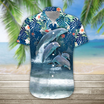 Gearhumans 3D Dolphin Hawaii Shirt