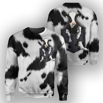 Gearhumans Dairy Cow Pocket - 3D All Over Printed Shirt