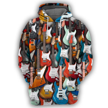 Gearhumans Electric Guitar - 3D All Over Printed Shirt