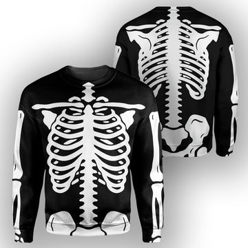 Gearhumans Halloween Skeleton Costume - 3D All Over Printed Shirt