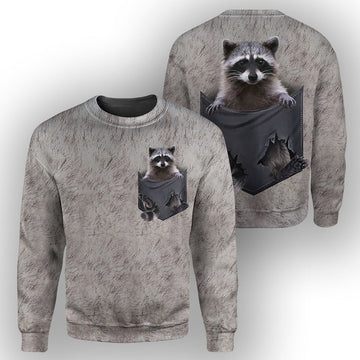 Gearhumans Raccoon Pocket - 3D All Over Printed Shirt