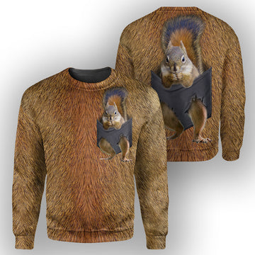 Gearhumans Squirrel Pocket - 3D All Over Printed Shirt