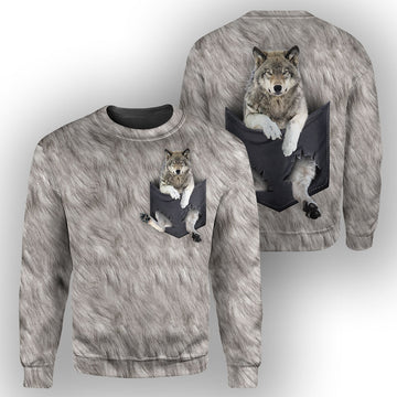 Gearhumans Wolf Pocket - 3D All Over Printed Shirt