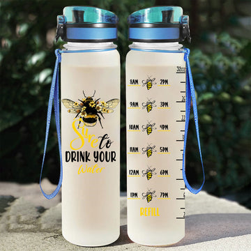 Gearhumans Sure To Drink Your Water- Bee Water Tracker Bottle